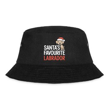 Weihnachtsmanns liebstes Labrador-Weihnachtsdesign - Bucket Hat - Schwarz - Vorne - Lela (165cm)