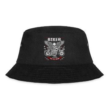 Biker werden nicht grau - Das ist Chrom - Bucket Hat - Schwarz - Vorne - Lela (165cm)