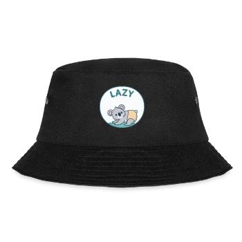 Kawaii-Pastell-Faultier-Koala - Bucket Hat - Schwarz - Vorne - Lela (165cm)