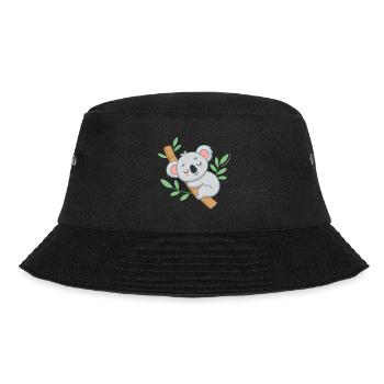 Traumhafter Koala auf dem tropischen Ast - Bucket Hat - Schwarz - Vorne - Lela (165cm)