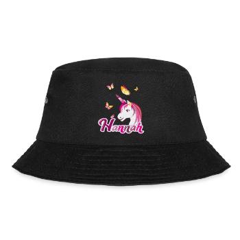 Hannah , Mädchenname, Lieblingsname - Bucket Hat - Schwarz - Vorne - Lela (165cm)