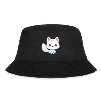 Renard pastel blanc kawaii - Bob - noir - Devant - Lela (165cm)