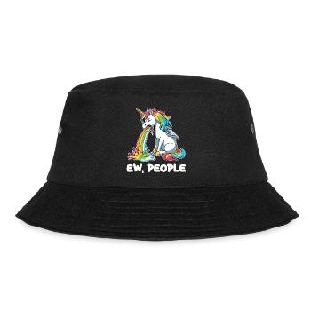 Rainbow Unicorn Spits Rainbow - Bucket Hat - black - Front - Lela (165cm)