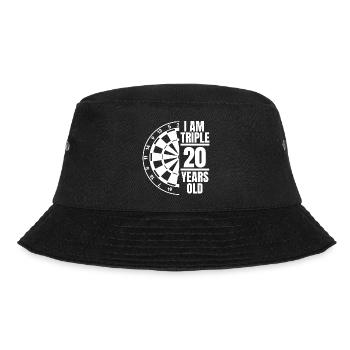 Ich bin dreimal 20 Jahre alt - Bucket Hat - Schwarz - Vorne - Lela (165cm)