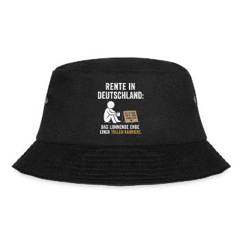 Rente Deutschland: Ende einer Karriere - Bucket Hat - Schwarz - Vorne - Lela (165cm)