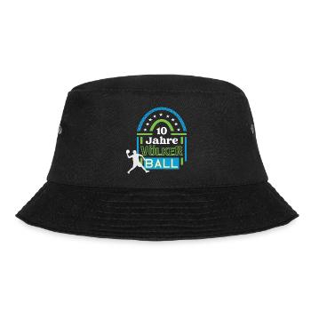 Völkerball Jubiläum 10 Jahre Trainer Spieler Jubi - Bucket Hat - Schwarz - Vorne - Lela (165cm)