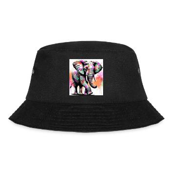 Elefant - Bucket Hat - Schwarz - Vorne - Lela (165cm)