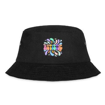 Autistischer Regenbogenspritzer - Bucket Hat - Schwarz - Vorne - Lela (165cm)