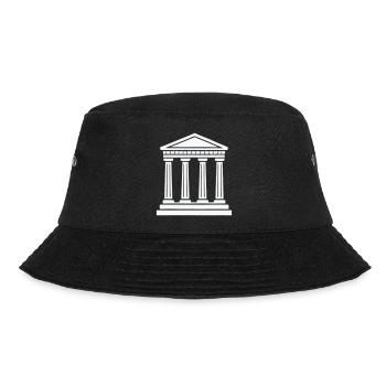 Klassischer Tempel Säulen Silhouette - Bucket Hat - Schwarz - Vorne - Lela (165cm)