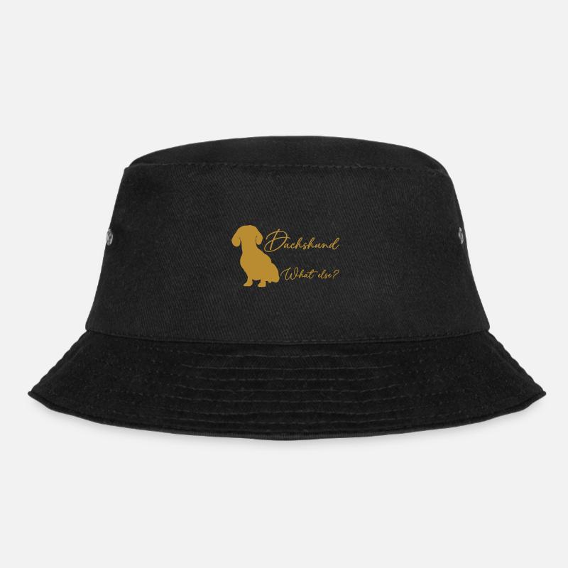 Dackel was sonst? Dackelsilhouette - Bucket Hat - Schwarz