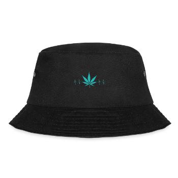 Kiffen Ganja Weed Kiffer - Bucket Hat - Schwarz - Vorne - Lela (165cm)