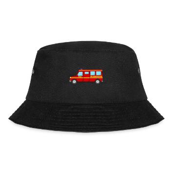 Feuerwehrbus 112 - Bucket Hat - Schwarz - Vorne - Lela (165cm)