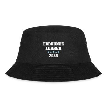 Erdkunde Lehrer 2025 Beruf Studium Lehramt Student - Bucket Hat - Schwarz - Vorne - Lela (165cm)