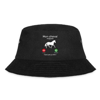 Mon cheval m'appelle faut quẹ j’y aille T-shirt - Bob - noir - Devant - Lela (165cm)
