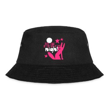 Best time of the day is the night - Bucket Hat - black - Front - Lela (165cm)