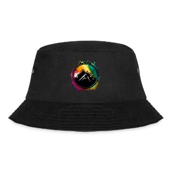 mountain berge symbol bunt klecks - Bucket Hat - Schwarz - Vorne - Lela (165cm)