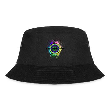 Boussole multicolore Symbole Travel Taches de couleur - Bob - noir - Devant - Lela (165cm)