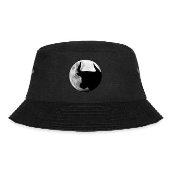 Stier im Vollmond - Bucket Hat - Schwarz - Vorne - Lela (165cm)