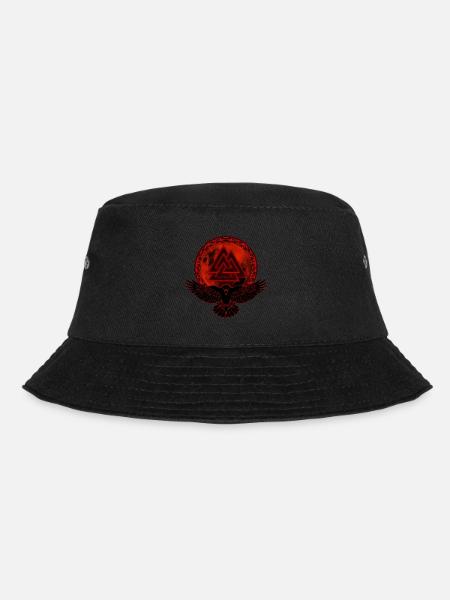 Rabe Valknut Vollmond - Bucket Hat - Schwarz
