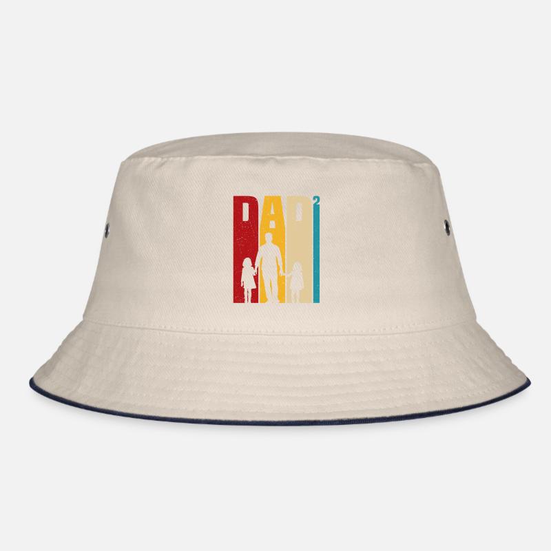 Vater von zwei Töchtern Geschenk Papa Töchter Bucket Hat