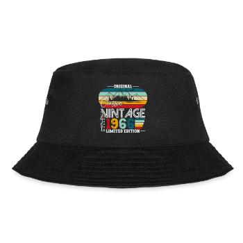 Jahrgang 1966 56. Geburtstag Geschenk August Fun - Bucket Hat - Schwarz - Vorne - Lela (165cm)