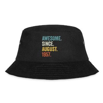 65 Years Old Awesome Since August 1957 65th - Bucket Hat - black - Front - Lela (165cm)