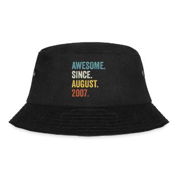 15 Years Old Awesome Since August 2007 15th - Bucket Hat - black - Front - Lela (165cm)