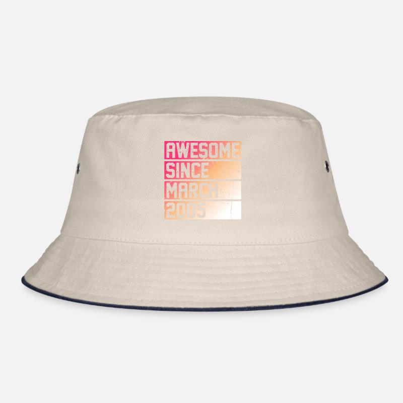 March 2005 Vintage Retro Birthday Bucket Hat