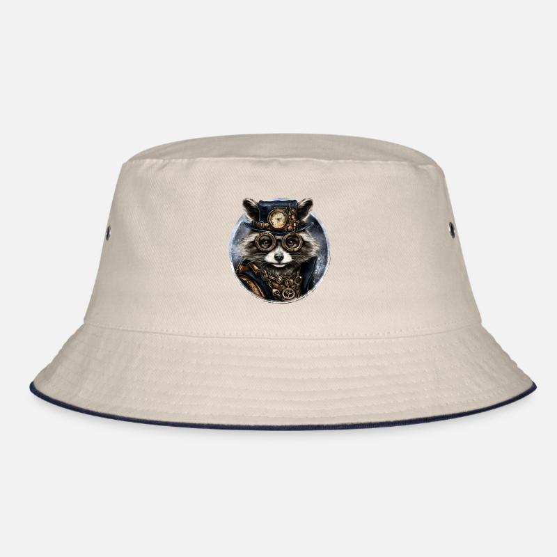 Steampunk Waschbär Bucket Hat