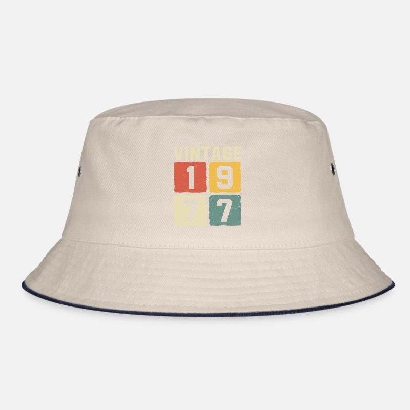 Vintage 1977 Born 1977 Bucket Hat