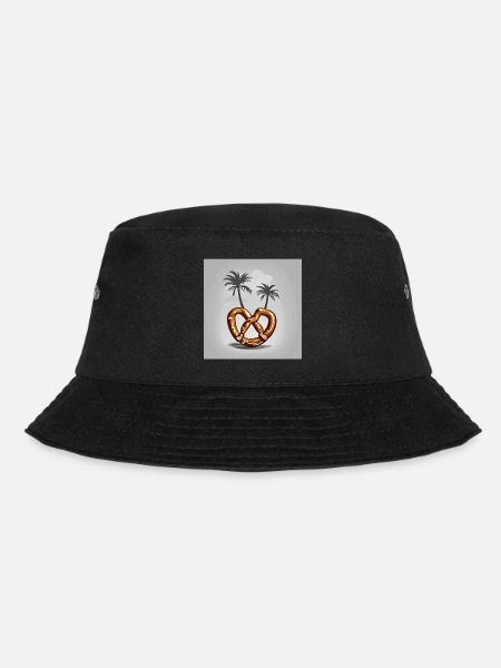 Pretzel Island Palm - Bucket Hat - black