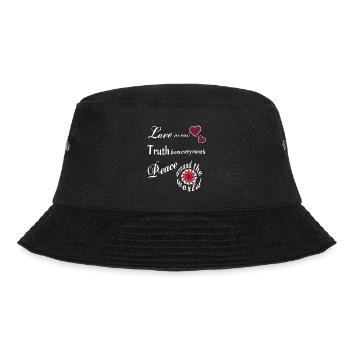 Love Truth Peace - Mantra - Bucket Hat - black - Front - Lela (165cm)
