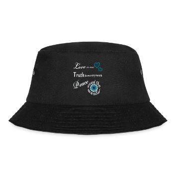 Love Truth Peace - Mantra - Bucket Hat - black - Front - Lela (165cm)