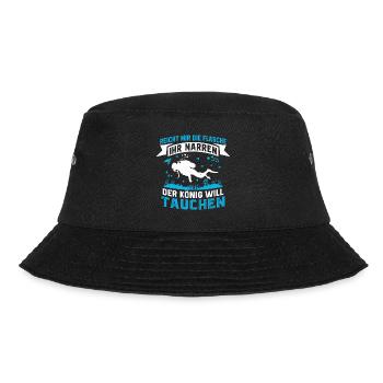 der König will tauchen - Bucket Hat - Schwarz - Vorne - Lela (165cm)
