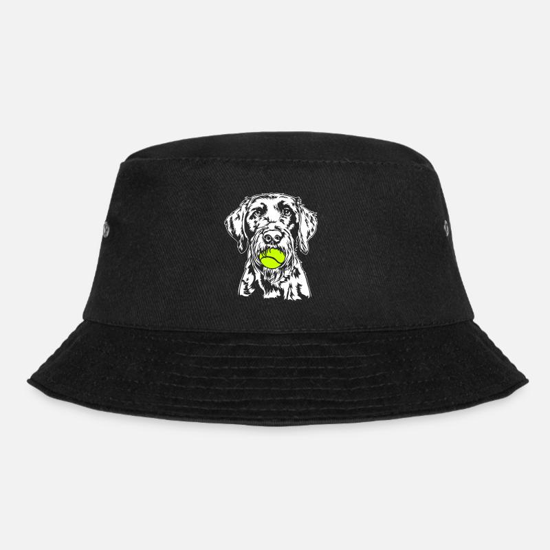 Deutsch Drahthaar Ball Balljunkie Hunde Wilsigns - Bucket Hat - Schwarz