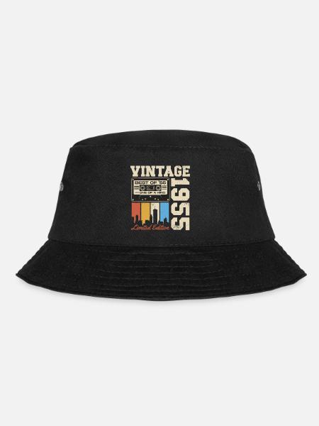 Vintage 1955 Geburtstag Retro Geschenk - Bucket Hat - Schwarz