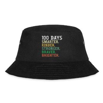 100 Days of School Smarter - 100th Days Of School - Bucket Hat - black - Front - Lela (165cm)