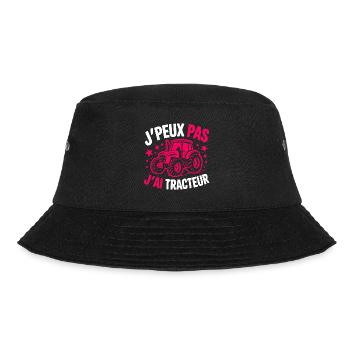 I can't, I have tractor–Proud to be a farmer - Bucket Hat - black - Front - Lela (165cm)