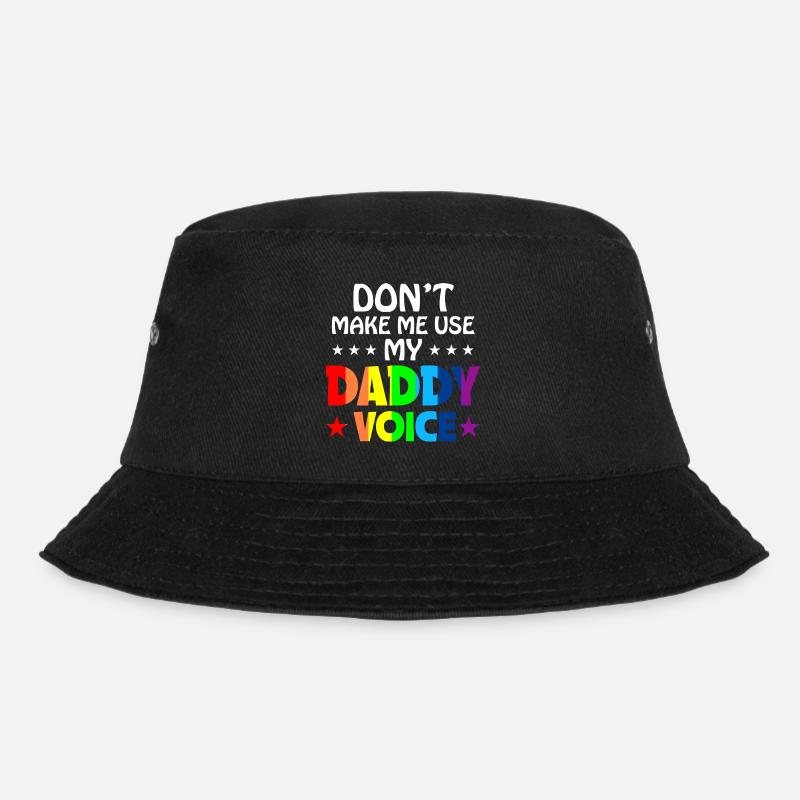 Daddy Voice Gay Pride Lgbt Lustiger Regenbogen - Bucket Hat - Schwarz