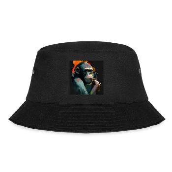 Premium Design-Affe - Bucket Hat - Schwarz - Vorne - Lela (165cm)