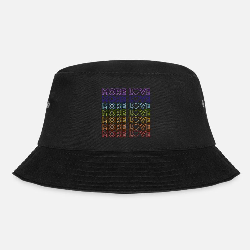 MORE LOVE - Bucket Hat - Schwarz