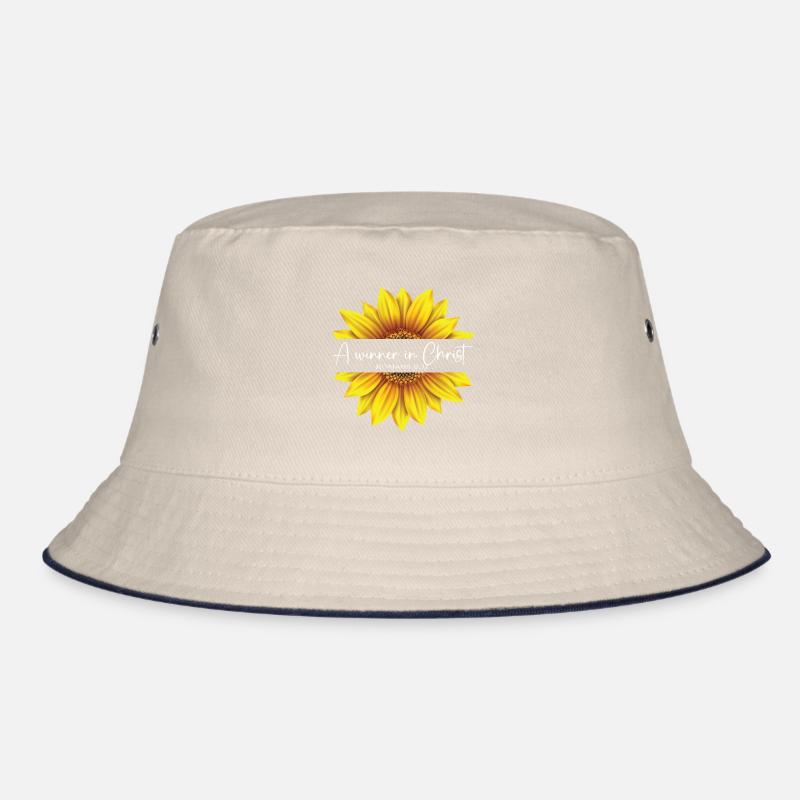 Christian Sonnenblumen Design Ich bin ein Gewinner in Bucket Hat