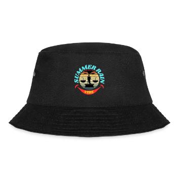 Sommerregen-Stimmung - Bucket Hat - Schwarz - Vorne - Lela (165cm)