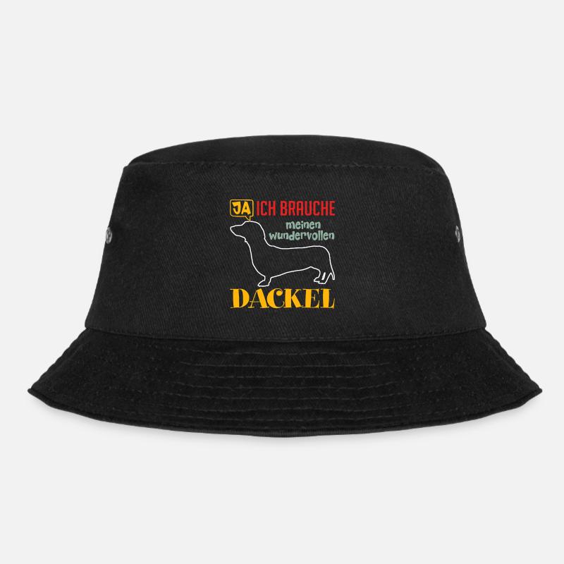 Ich brauche meine Dackel ich liebe Dackel - Bucket Hat - Schwarz
