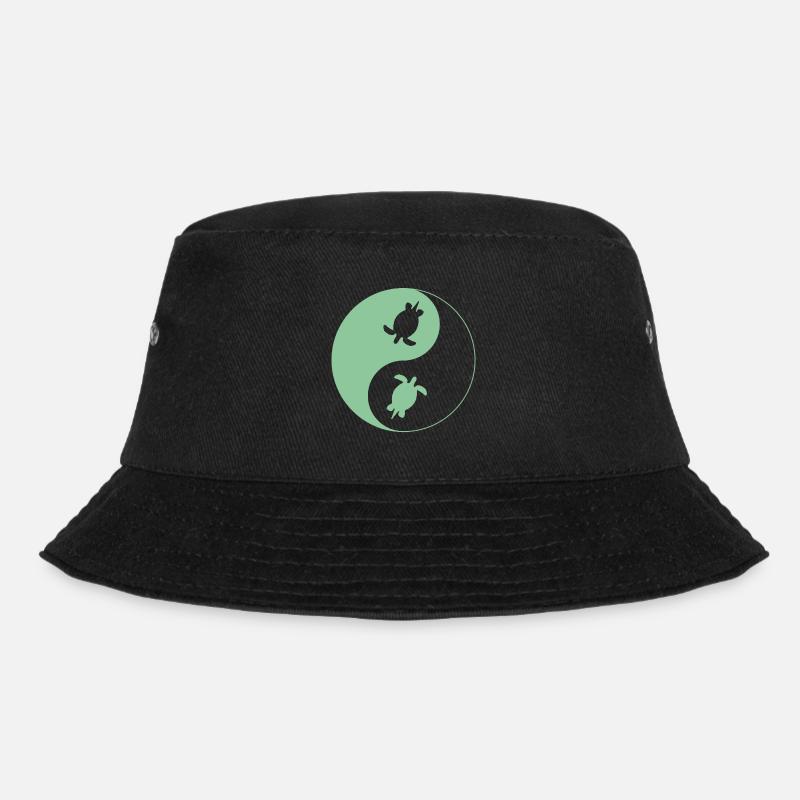 Schildkröte yin yang - Bucket Hat - Schwarz