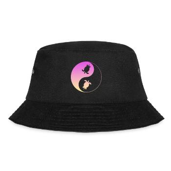 Schildkröte yin yang - Bucket Hat - Schwarz - Vorne - Lela (165cm)