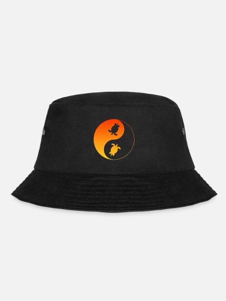 Schildkröte Yin Yang Turtle - Bucket Hat - Schwarz