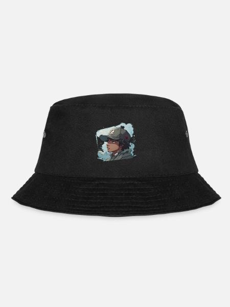 Anime Style Rapper - Bucket Hat - black