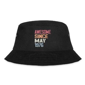 Mai 1976 Geburtstag 1976 Retro 1976 Mai Jahrgang - Bucket Hat - Schwarz - Vorne - Lela (165cm)
