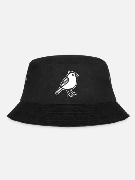 Vogel - Bucket Hat - Schwarz